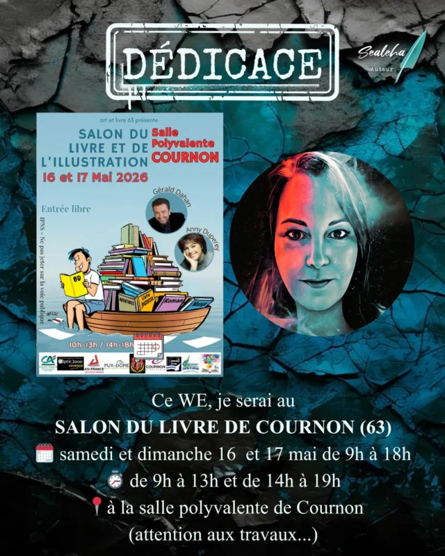 Le salon de Cournon, ça commence à faire quelques années que j'y vais, maintenant. J'ai hâte de revoir certains lecteurs, s'ils viennent ! Et d'en rencontrer de nouveaux, autour de quelques dédicaces :)
Qui sera présent ?
